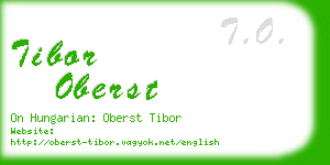 tibor oberst business card